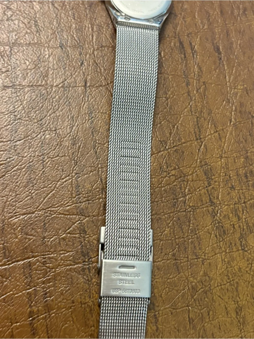 Skagen Women's Silver Mesh Blue Dial Minimalist Watch. Needs battery
